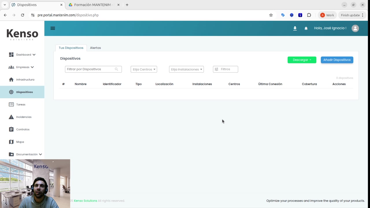 Pantalla de configuración de pagos
